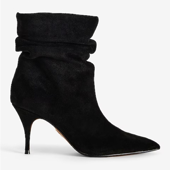 Express Shoes - Brian Atwood x Express Suede Slouch Thin Heeled Boots
